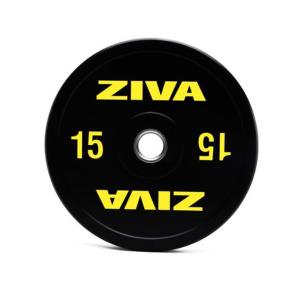 Disco olímpico Bumper Ziva Performance Preto (Peso: 15kg)