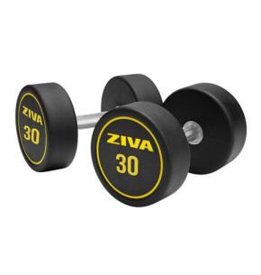 Halteres redondos borracha Ziva Performance (par) (Peso: 30kg)