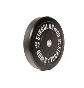 Disco olímpico Bumper Training Singular WOD preto (Peso: 25kg)