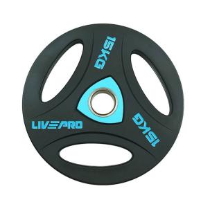 Disco olímpico de treino de uretano LIVEPRO (Peso: 15kg)