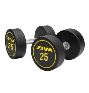 Halteres redondos borracha Ziva Performance (par) (Peso: 25kg)