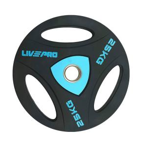 Disco olímpico de treino de uretano LIVEPRO (Peso: 25kg)