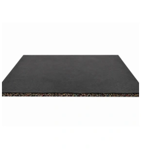 Pavimento de Borracha Contínuo 20 mm 100 x 100 cm Preto Mate