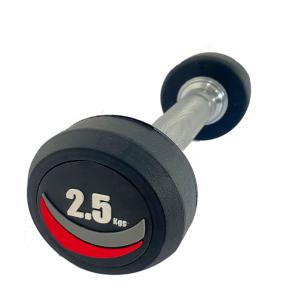 Halteres em borracha redondos fitnessdigital Pro Style  (Peso: 2.5kg, Cor: Vermelho)