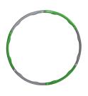 Hula Hoop Lastrado Tunturi 1.2kg Verde