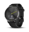 Garmin Vívomove HR Preto com bracelete preta em silicone Grande Garmin Vívomove HR Preto com bracelete preta em silicone Grande